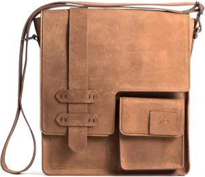 VELEZ Top Grain Leather Messenger Bag For Men and Women | 11” Tablet | Small Crossbody Bags | Vintage Shoulder Bags