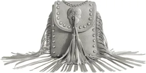 Verdusa Women's Western Country Cowgirl Bag Fringe Crossbody Bags Boho Tassel Messenger Bags Casual Purses