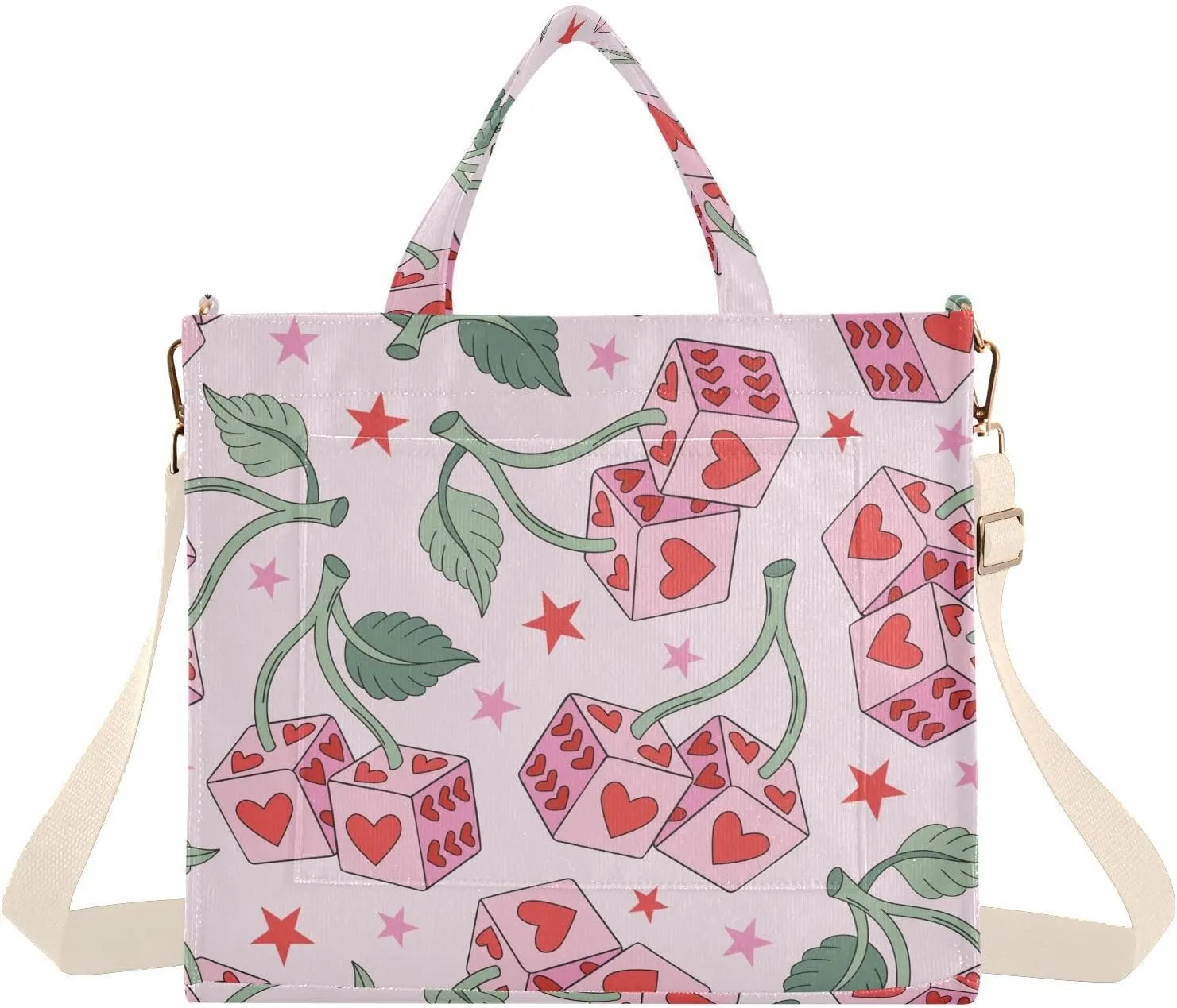 VIGTRO Corduroy Tote Bag for Women Crossbody Bags Shoulder Handbag, Messenger Bag Purse with Adjustable Strap Size S/M