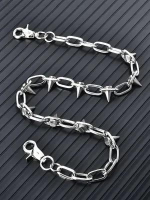 Vintage Punk Y2k Barb Waist Chain Strap, Nail Pendant Silver Waist Accessory, Women Handbag Replacement Chains