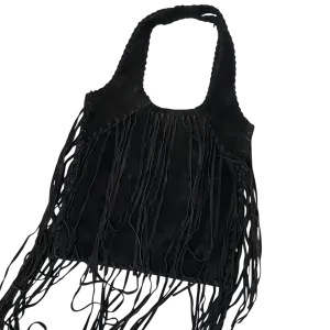 Vintage Suede Tassel Shoulder Bag