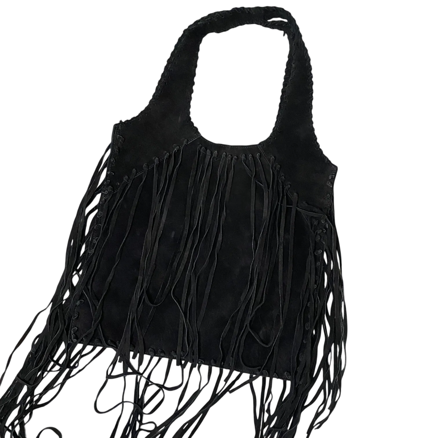 Vintage Suede Tassel Shoulder Bag