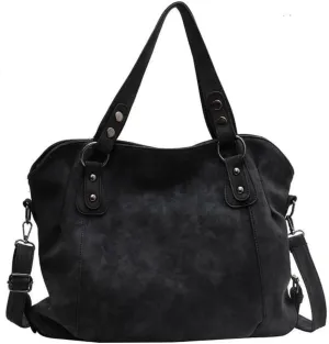 Vintage Tote Bag Y2k Leather Tote Bag Women Crossbody Bags Grunge Studded Purse Goth Accessories Brown Suede Handbag