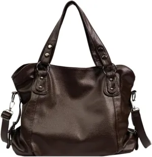 Vintage Tote Bag Y2k Leather Tote Bag Women Crossbody Bags Grunge Studded Purse Goth Accessories Brown Suede Handbag