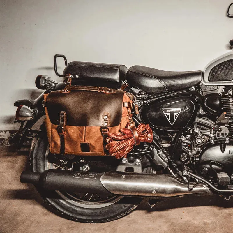Vintage Waxed Canvas Male Messenger Bag