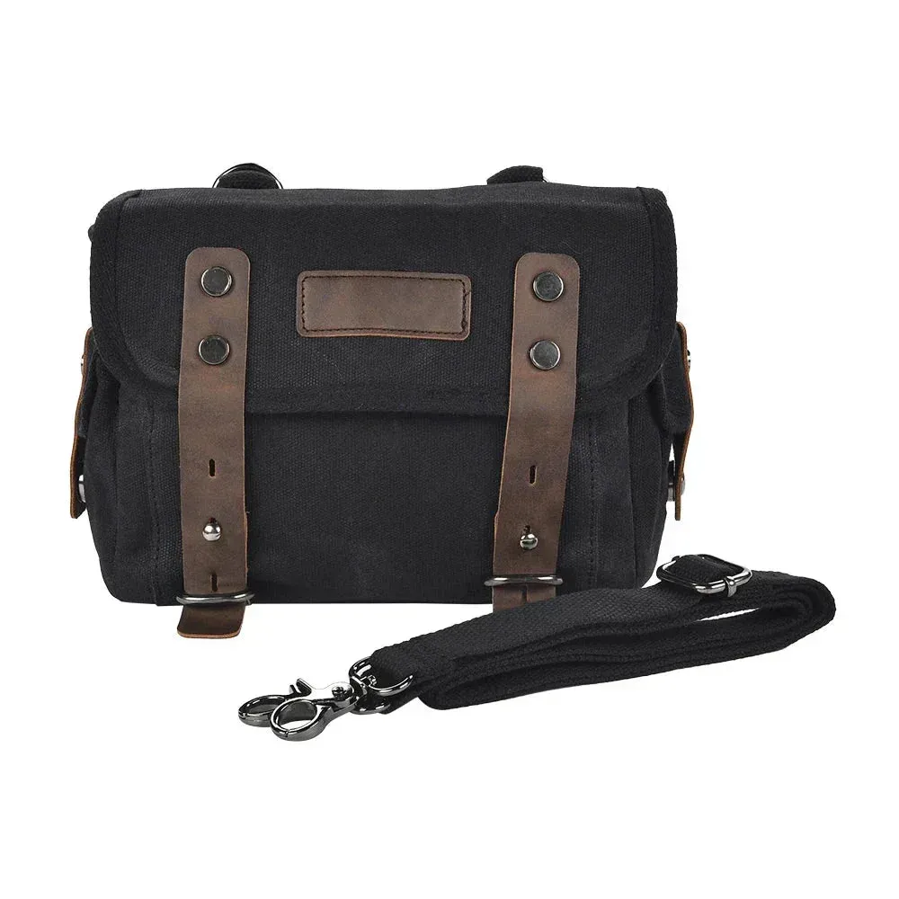 Vintage Waxed Canvas Male Messenger Bag