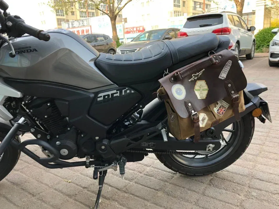 Vintage Waxed Canvas Male Messenger Bag