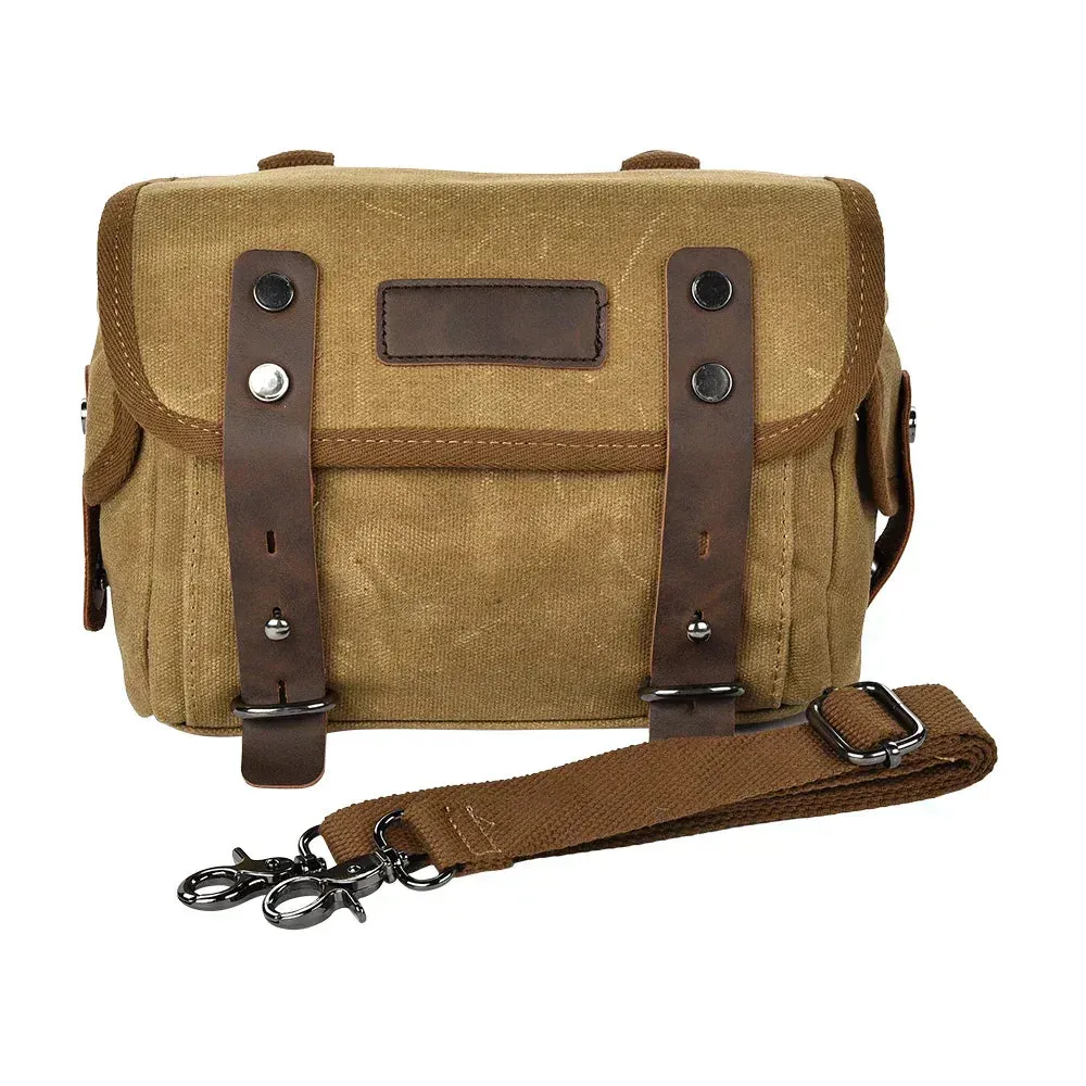 Vintage Waxed Canvas Male Messenger Bag