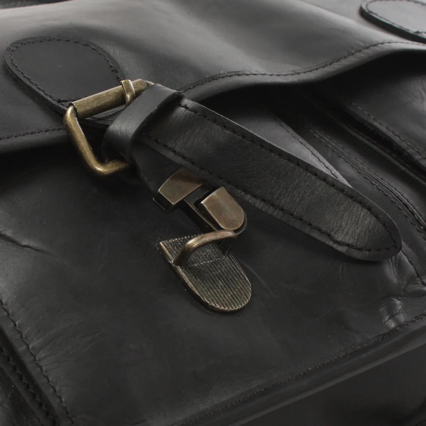 Vintage Waxed Leather Messenger Bag