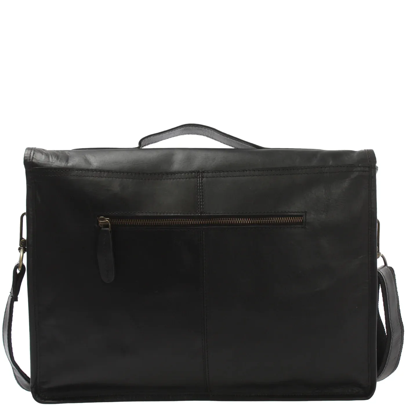 Vintage Waxed Leather Messenger Bag