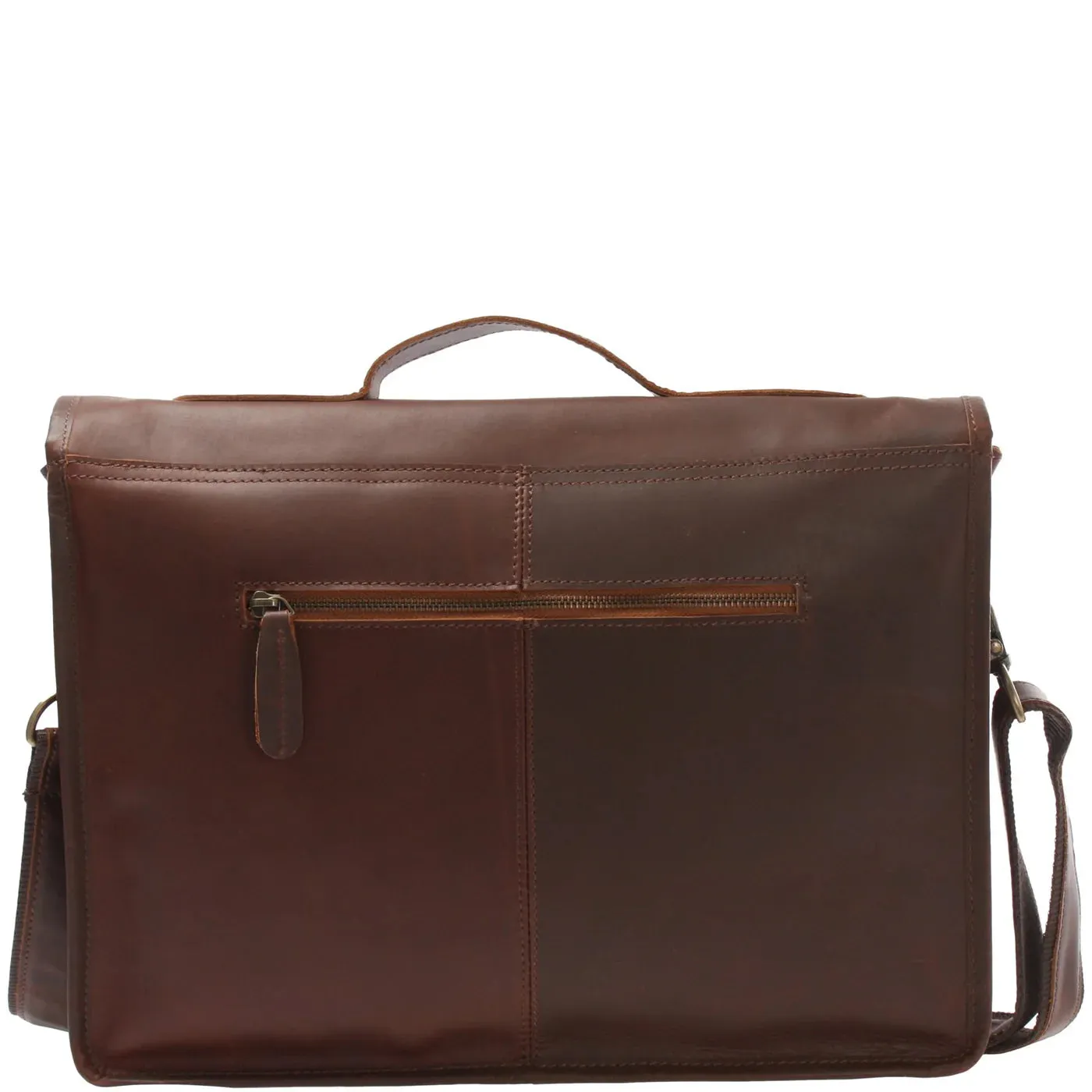 Vintage Waxed Leather Messenger Bag