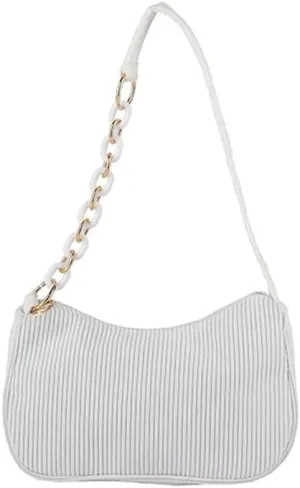 Vintage Women Handbags Corduroy Underarm Bag Casual Women Shoulder Bags Solid Color Zipper Female Handbag Clutch