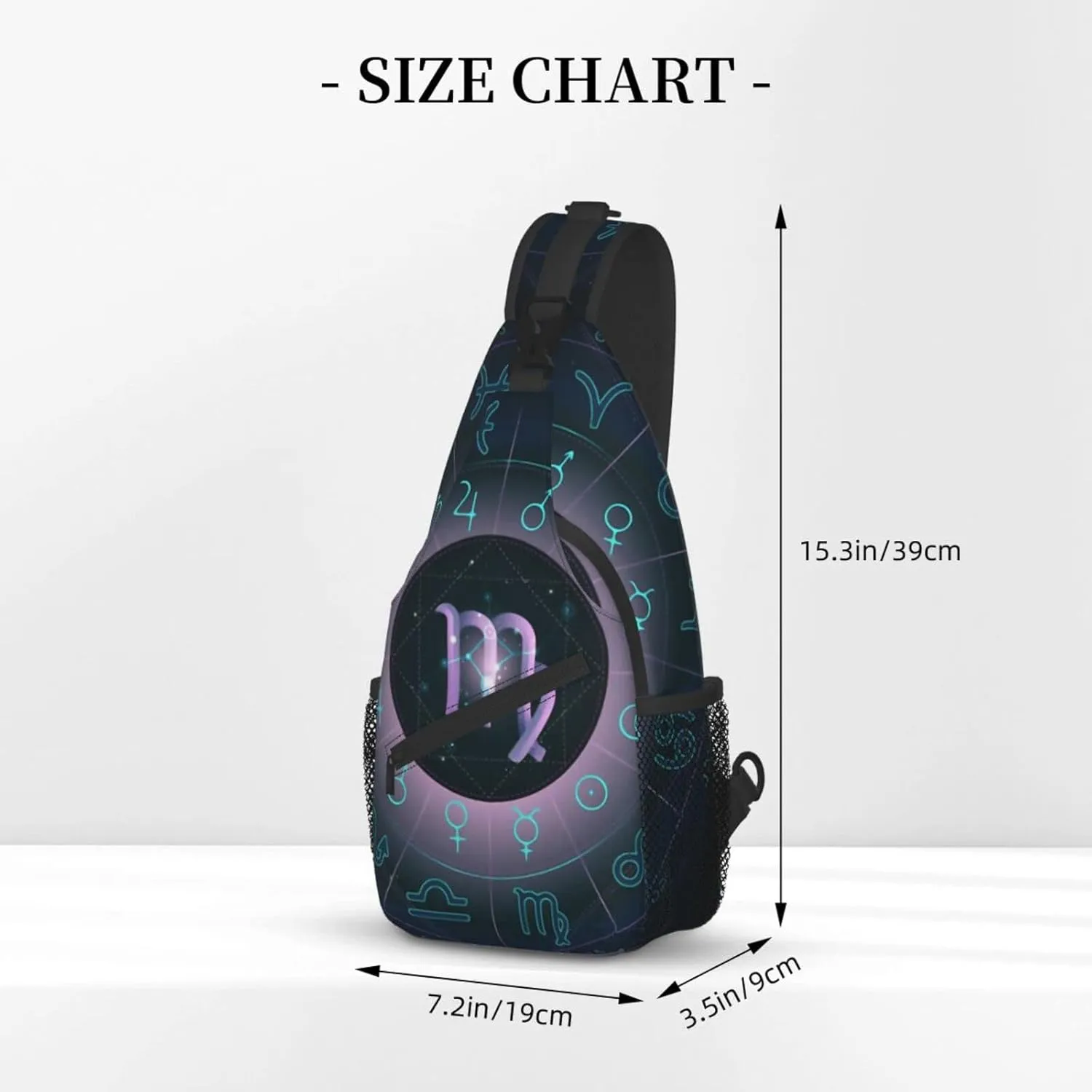 Virgo Chest Bag Shoulder Bag, Twelve Constellations Sling Backpack Casual Travel Bag For Men And Women