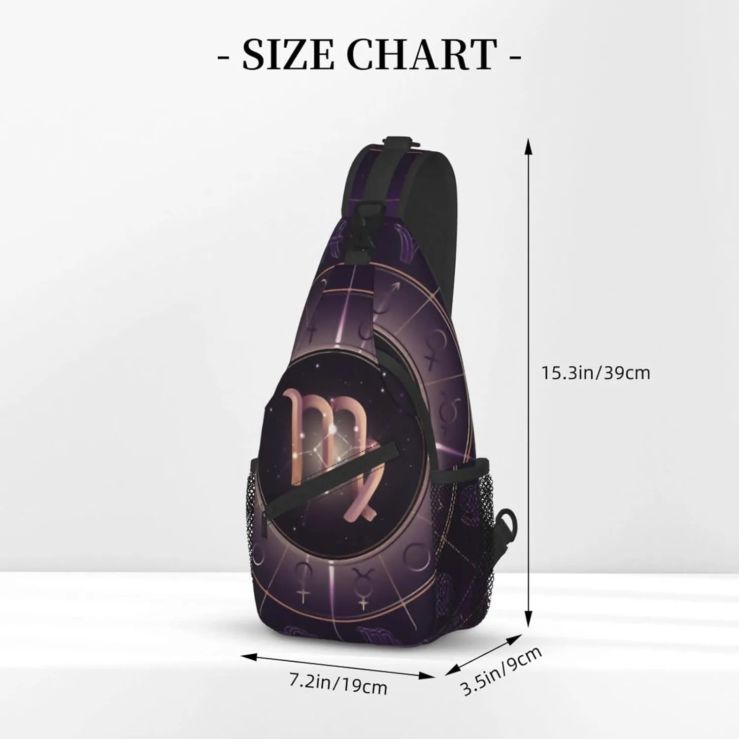 Virgo Chest Bag Shoulder Bag, Twelve Constellations Sling Backpack Casual Travel Bag For Men And Women