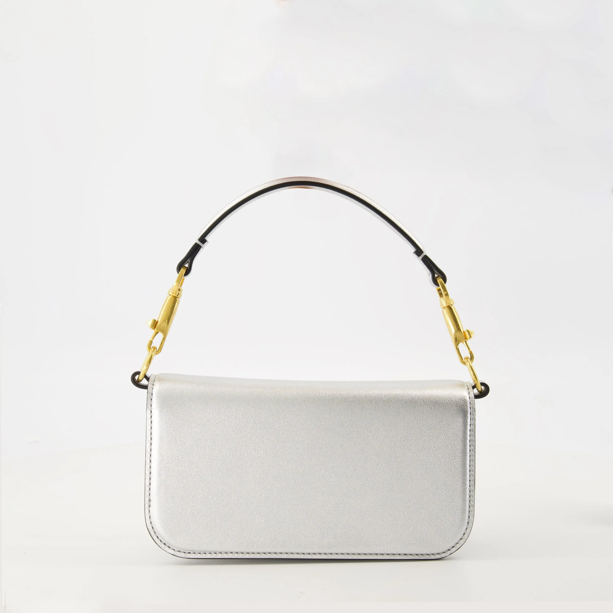 VLogo Leather Shoulder Bag