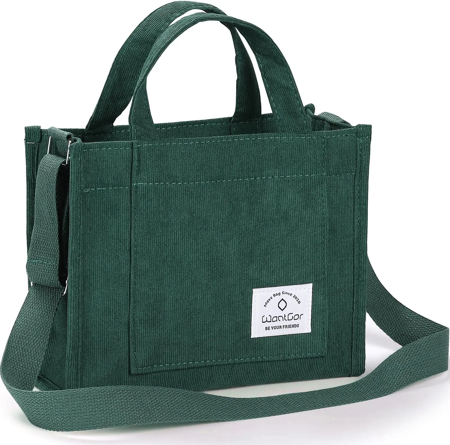 WantGor Tote Bag for Women, Corduroy Crossbody Bags Shoulder Handbag Small Satchel Hobo Bag Purse