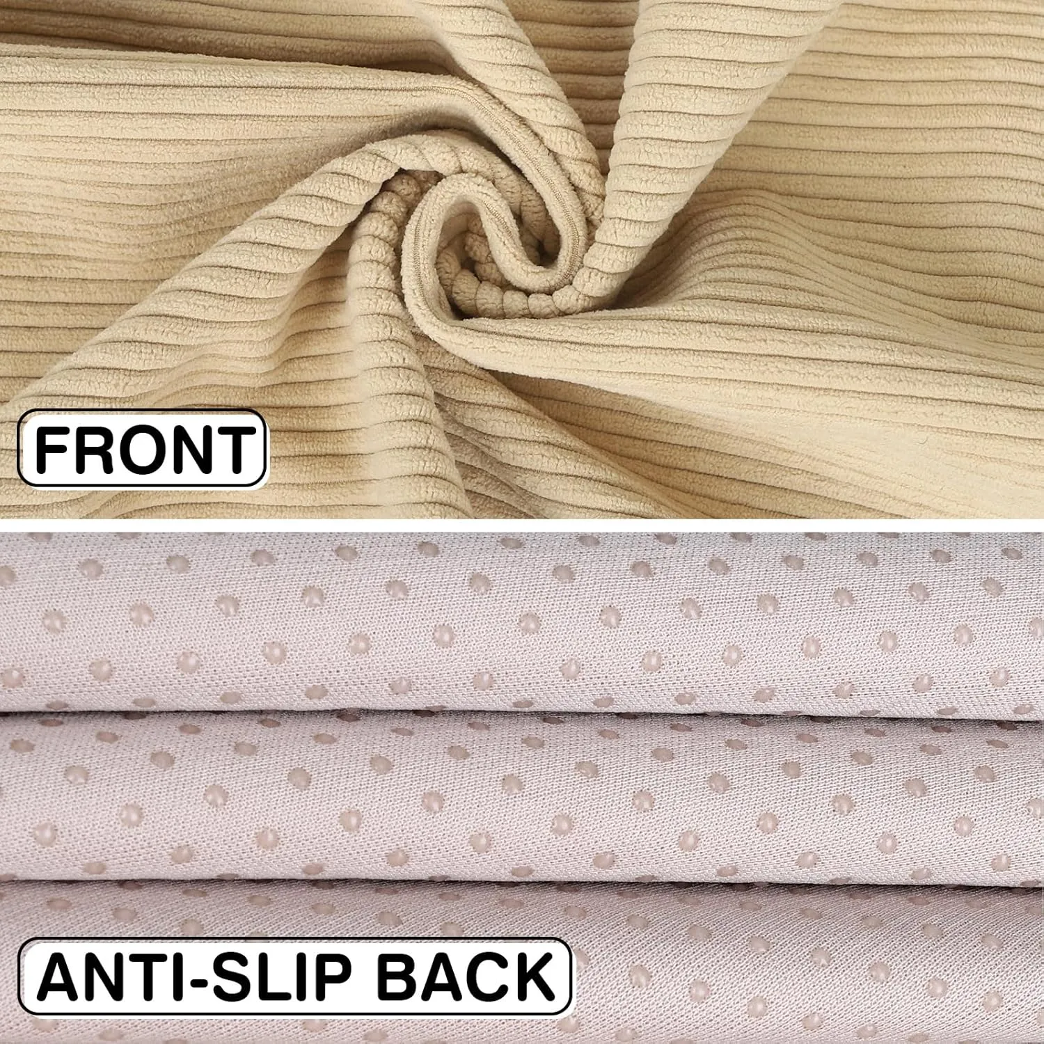 Waterproof Car Seats Covers 2pcs Beige - Universal Car Seats Cushion for Sedan SUV Truck Front OR Back Seat - Anti-Slip Auto Seats Protector Suit for After Yoga Gym Biking Running Workout