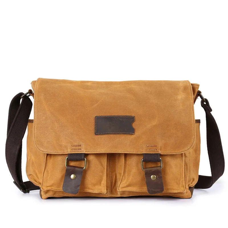 Waterproof Waxed Canvas Messenger Bag for Everyday Style and Durability