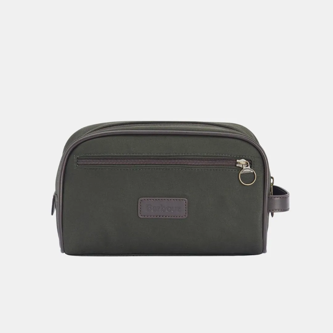 Wax Washbag (Olive   Brown)