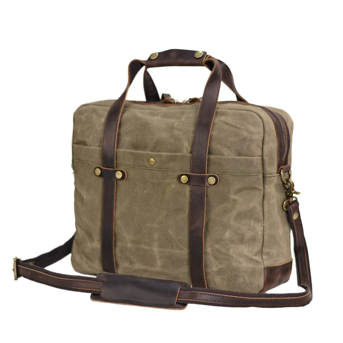 Waxed Canvas Briefcase | ANCHORAGE
