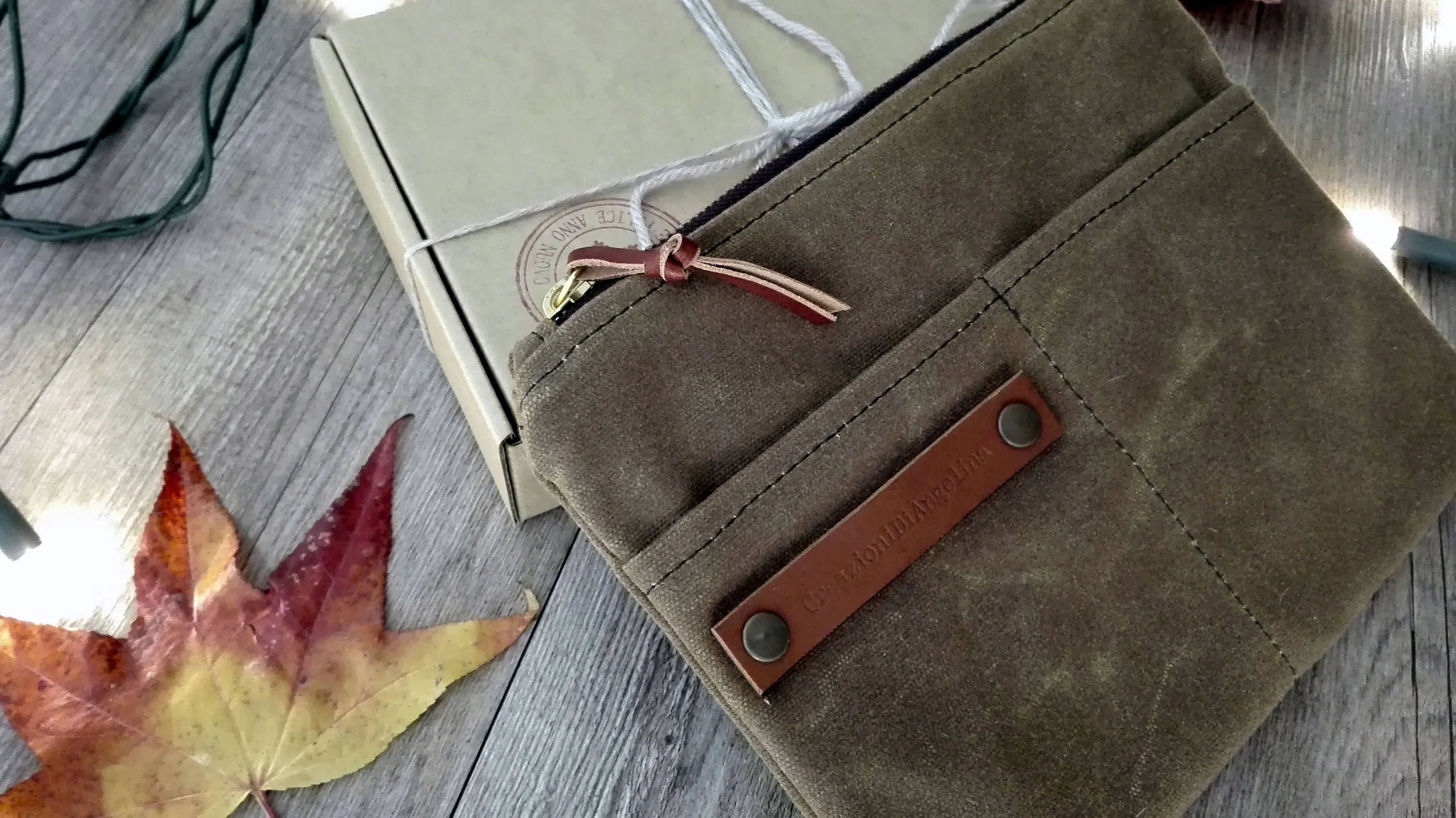 Waxed canvas zipper pouch, personalized gift , makeup bag, waxed canvas bag purse,  gift for boyfriend,  wallet,  passport cover