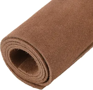 WAYNE'S DOG 3/4 oz Suede Leather Square Cowhide Leather Craft for Moccasins, Leathercraft, Bag Linings, Approns, Saddle Parts (Dark Brown, 12"x12")