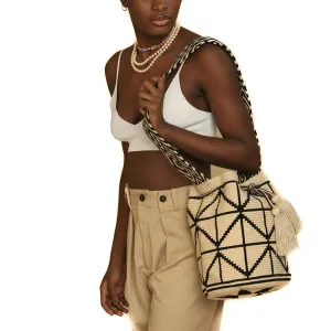 WAYUU bag Colombian handmade crossbody mochila crochet multicolor strap made by indigenous with Tassels Authentic Fair Trade