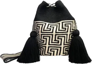 WAYUU bag mochila for women, LARGE COLORFUL original bolsa tejida colombiana authentic crochet pattern Gift from Colombia