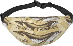 We Live For Adventure Print Fanny Pack Waist Packs For Men Women, Waist Bag Hip Pack For Travel Hiking Running Outdoor Sports