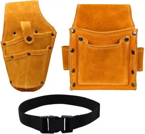 Wearable Waist Pack Electric Drill Bag Screws Nails Drill Bit Metal Parts Fishing Travel Tool Storage Bags with Belt Tool Bag