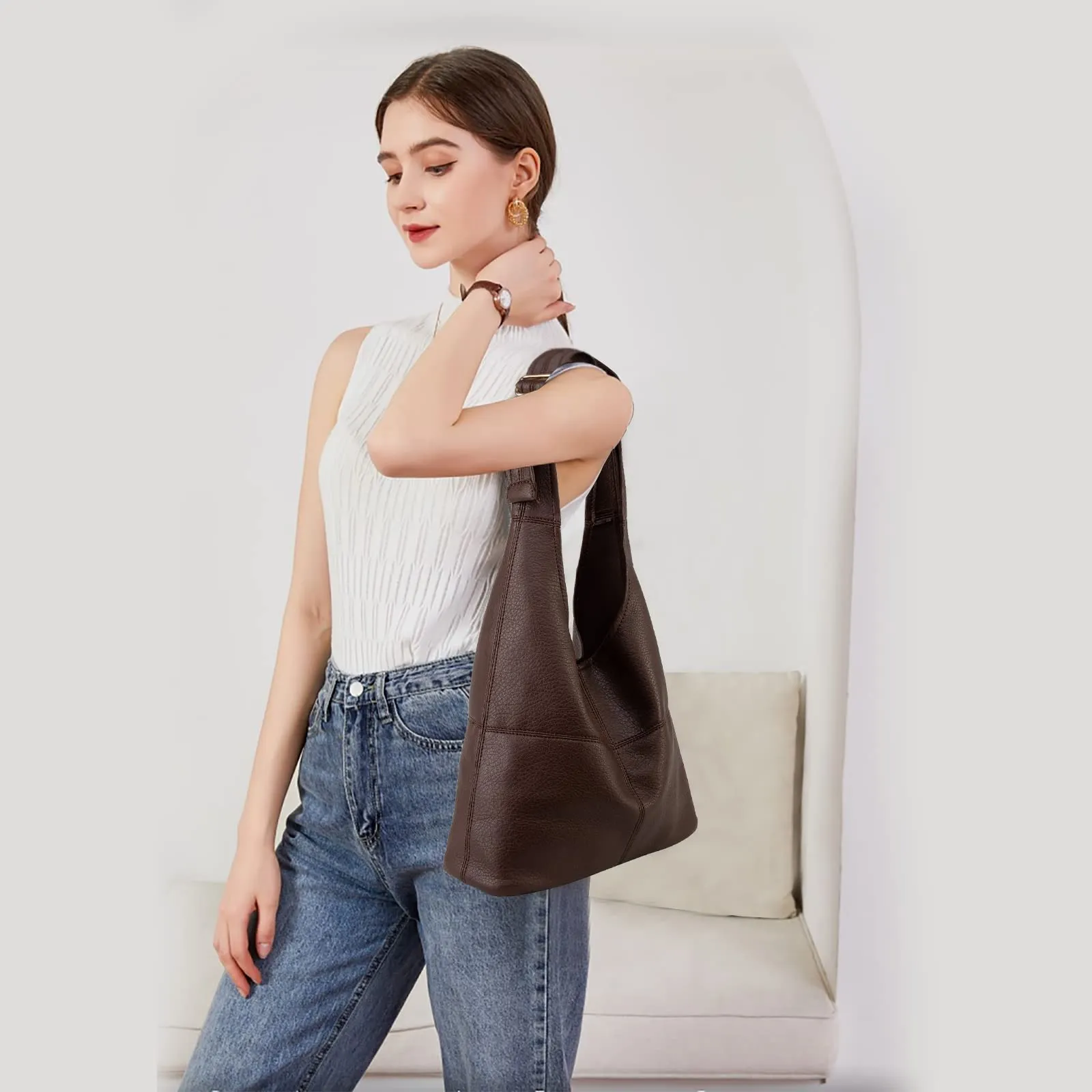 West Hobo Shoulder Bags with Coin Purse