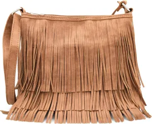 Western Cowgirl Fashion Style Leather Fringe Crossbody Handbags Women Purse Country Everyday Shoulder Bag
