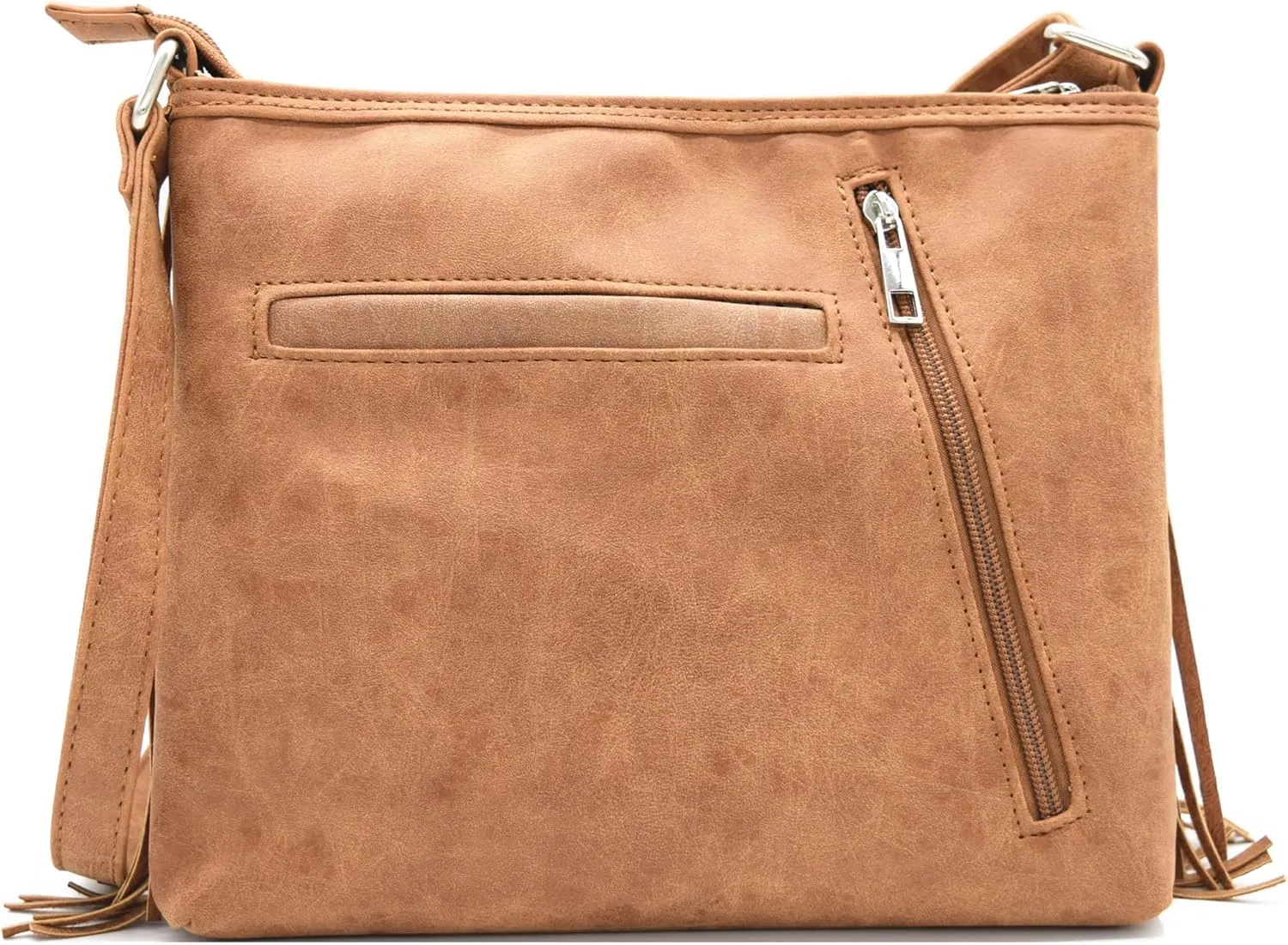 Western Cowgirl Fashion Style Leather Fringe Crossbody Handbags Women Purse Country Everyday Shoulder Bag