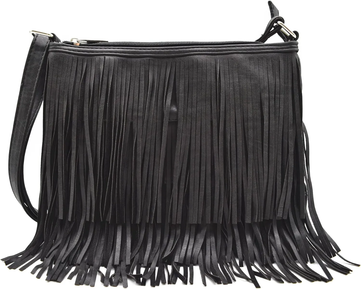 Western Cowgirl Fashion Style Leather Fringe Crossbody Handbags Women Purse Country Everyday Shoulder Bag