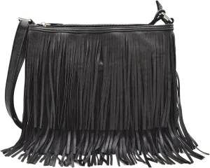 Western Cowgirl Fashion Style Leather Fringe Crossbody Handbags Women Purse Country Everyday Shoulder Bag