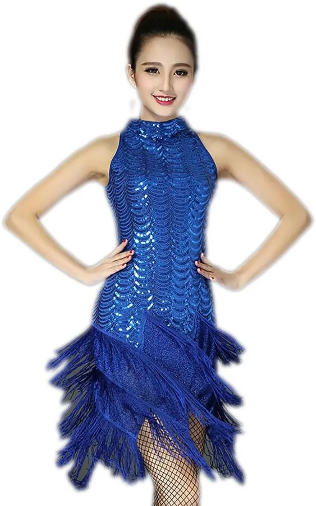 Whitewed Sequin Fringe Great Gatsby Flapper Dresses Halloween in The 1920's