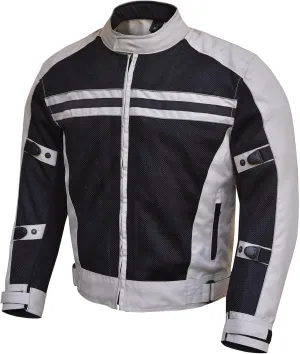WICKED STOCK Motorcycle Jacket Men - CE Level1 Reflective Summer Biker Jacket Men with Adjustable Cuffs & Waist Belt - Lightweight & Comfortable Mesh Motorcycle Jacket with Armor for Men