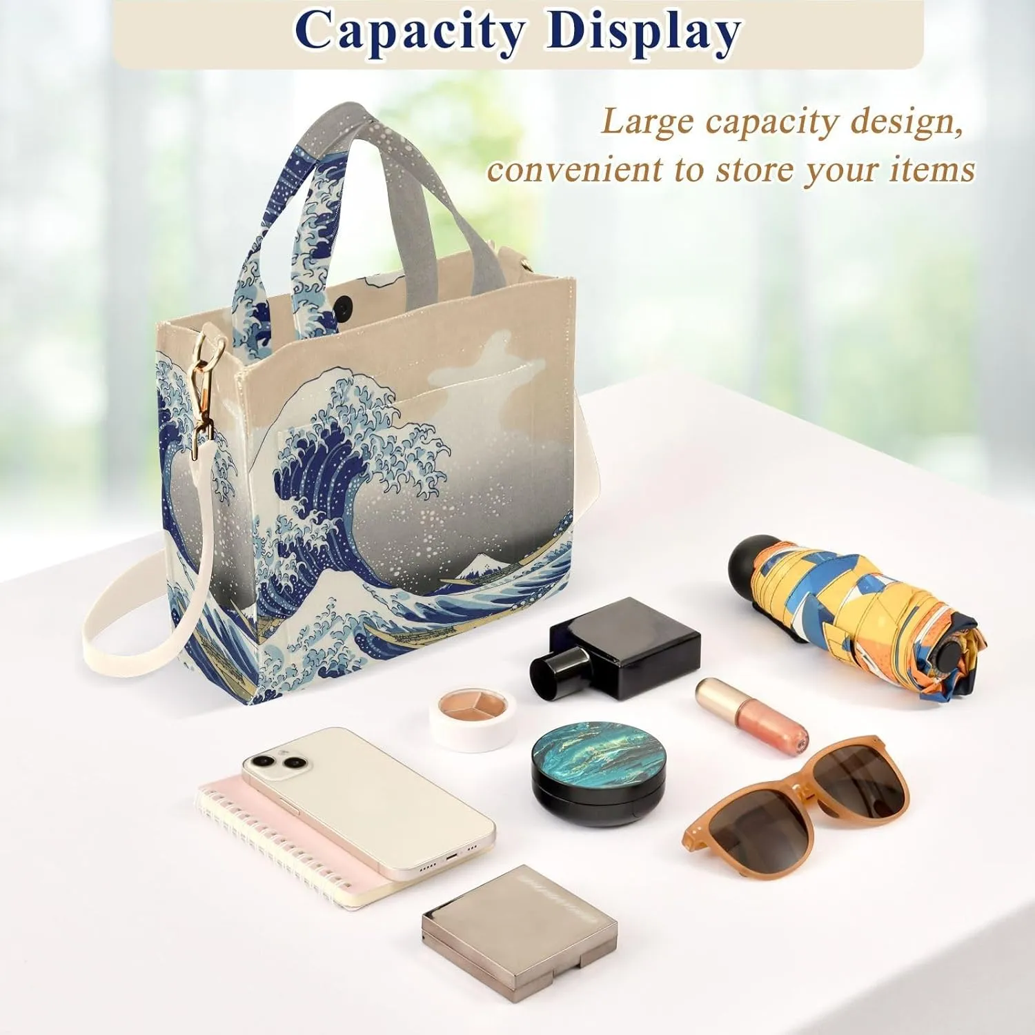 WIHVE Tote Bag for Women Corduroy Handbag Fashion Crossbody Bag