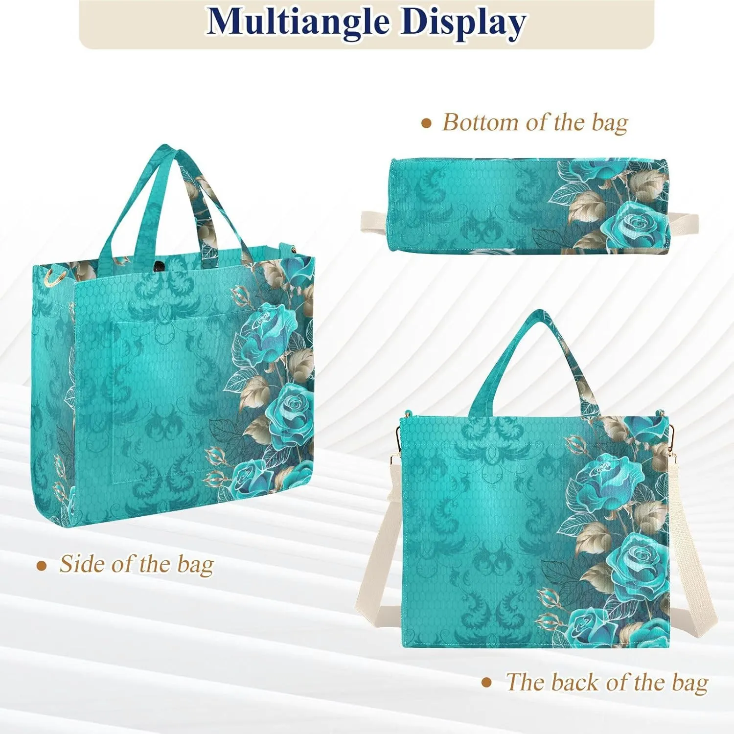 WIHVE Tote Bag for Women Corduroy Handbag Fashion Crossbody Bag
