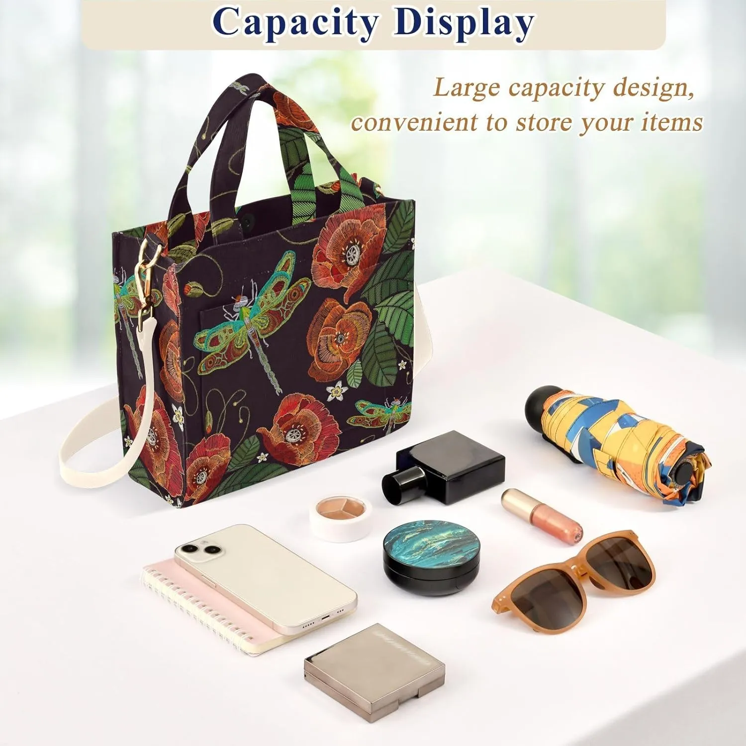 WIHVE Tote Bag for Women Corduroy Handbag Fashion Crossbody Bag