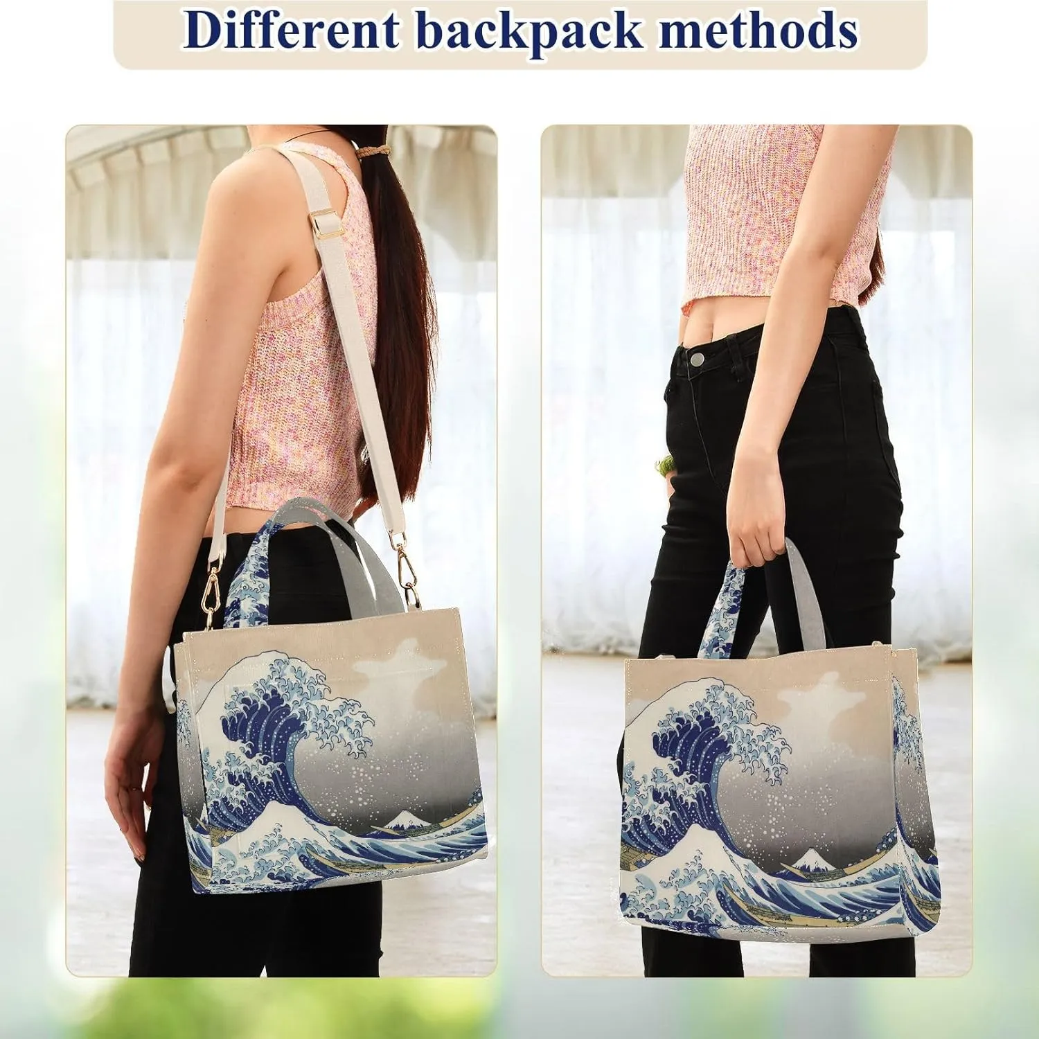 WIHVE Tote Bag for Women Corduroy Handbag Fashion Crossbody Bag