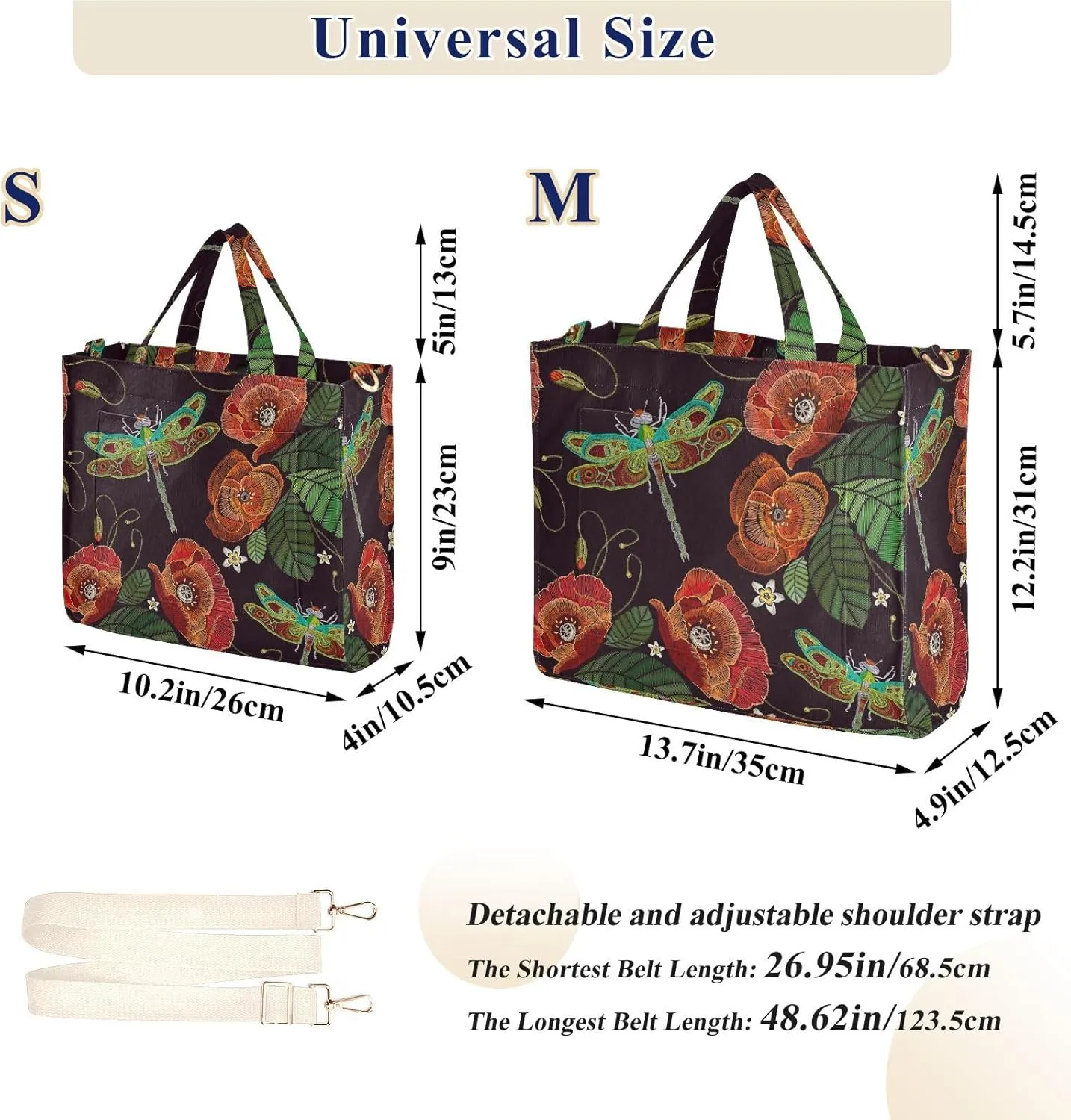 WIHVE Tote Bag for Women Corduroy Handbag Fashion Crossbody Bag