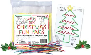 Wikki Stix Christmas Party Favors for Kids, Bulk 50 Pack. 50 Wikki Stix Packs for Goodie Bags, Holiday Parties, Classroom Gift prizes.