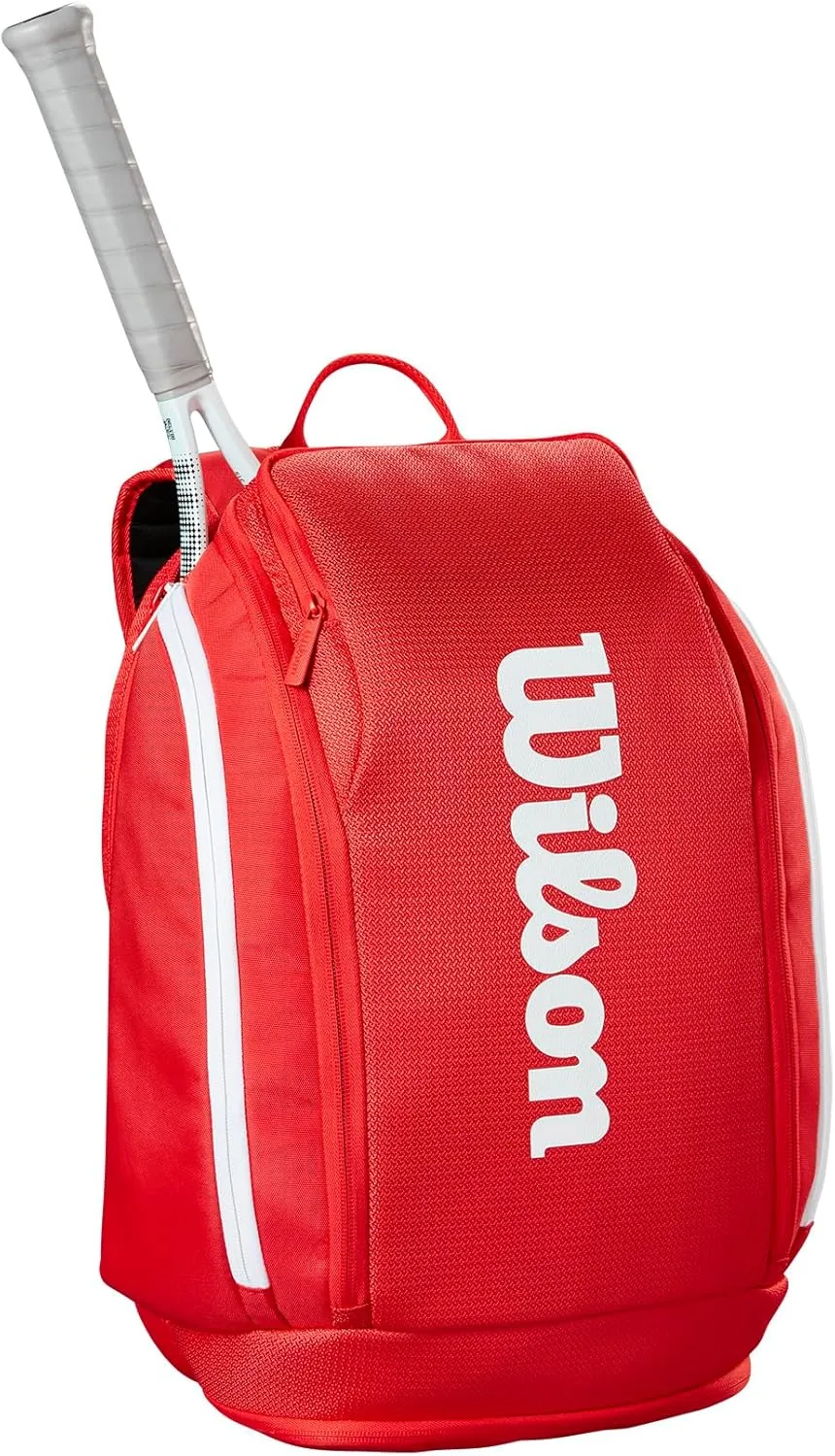 WILSON 2025 Super Tour Red Tennis Racket Bags - Red/White