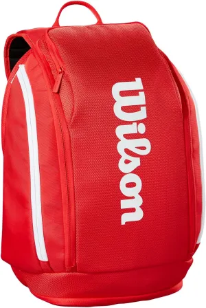 WILSON 2025 Super Tour Red Tennis Racket Bags - Red/White