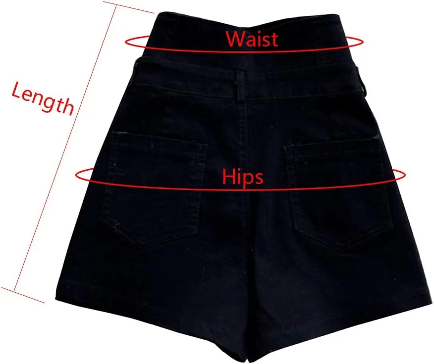 Women Black Punk Gothic Shorts Metal Hollow Out High Waist Sexy Rock Hot Shorts for Club Cosplay Party Dance