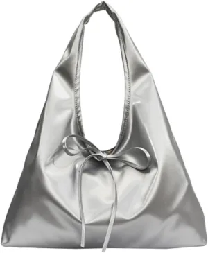Women Bow-Tie Purse Underarm Hobo Bags for Women Slouchy Tote Bag Trending Overnight Tote Handbags Shoulder Bag 2025 Casual