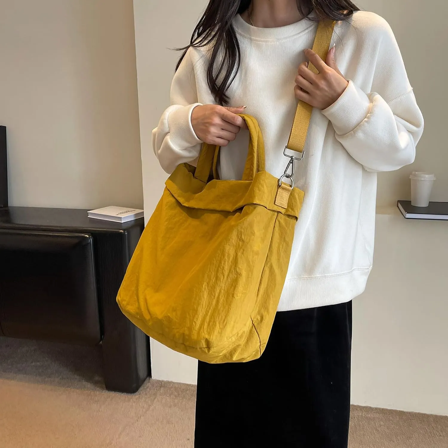 Women Crossbody Bag, Weekender Tote Bag for Girls, Large Hangbag with Shoulder and Carrying Strap Hobo Gym Bag for Sport/Yoga