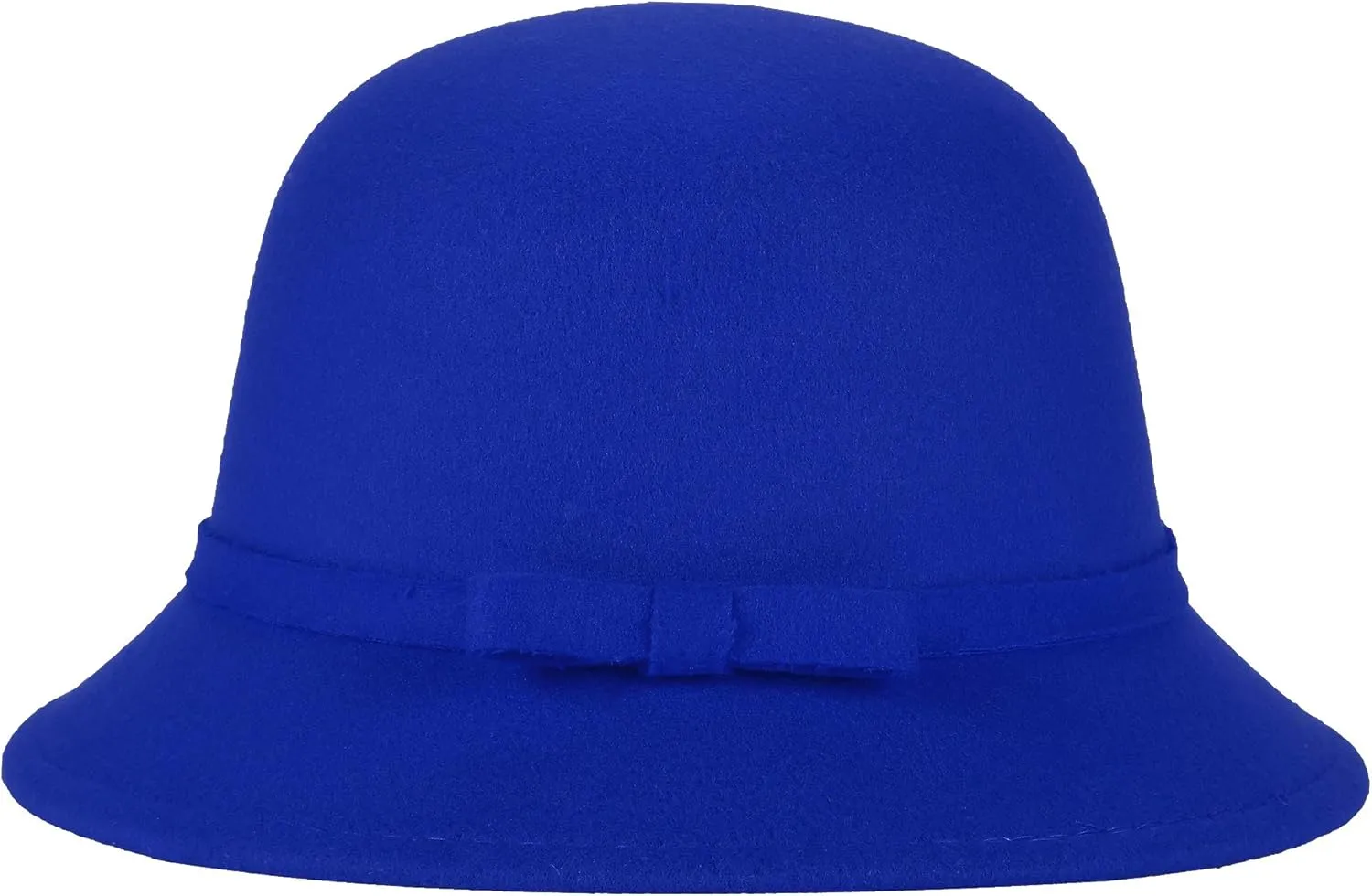 Women Felt Hat, Bucket Hat, Adjustable Vintage Bowler Suede Wool Hat with Bowknot