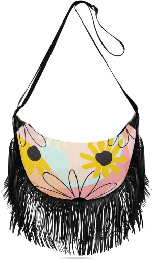 Women Fringe Tassel Cross Body Bag Leisure Shoulder Bag